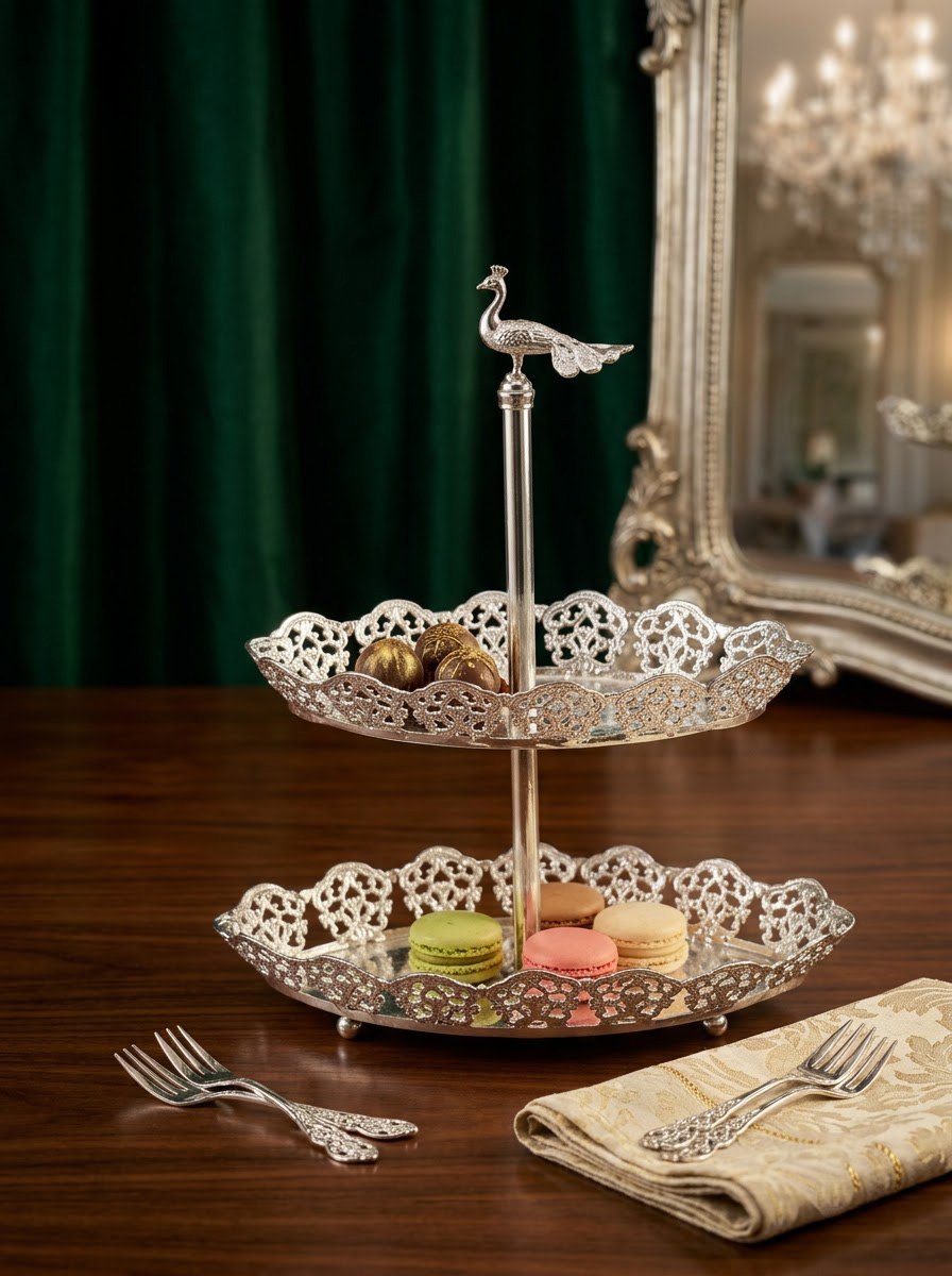 Peacock 2 Tier Platter