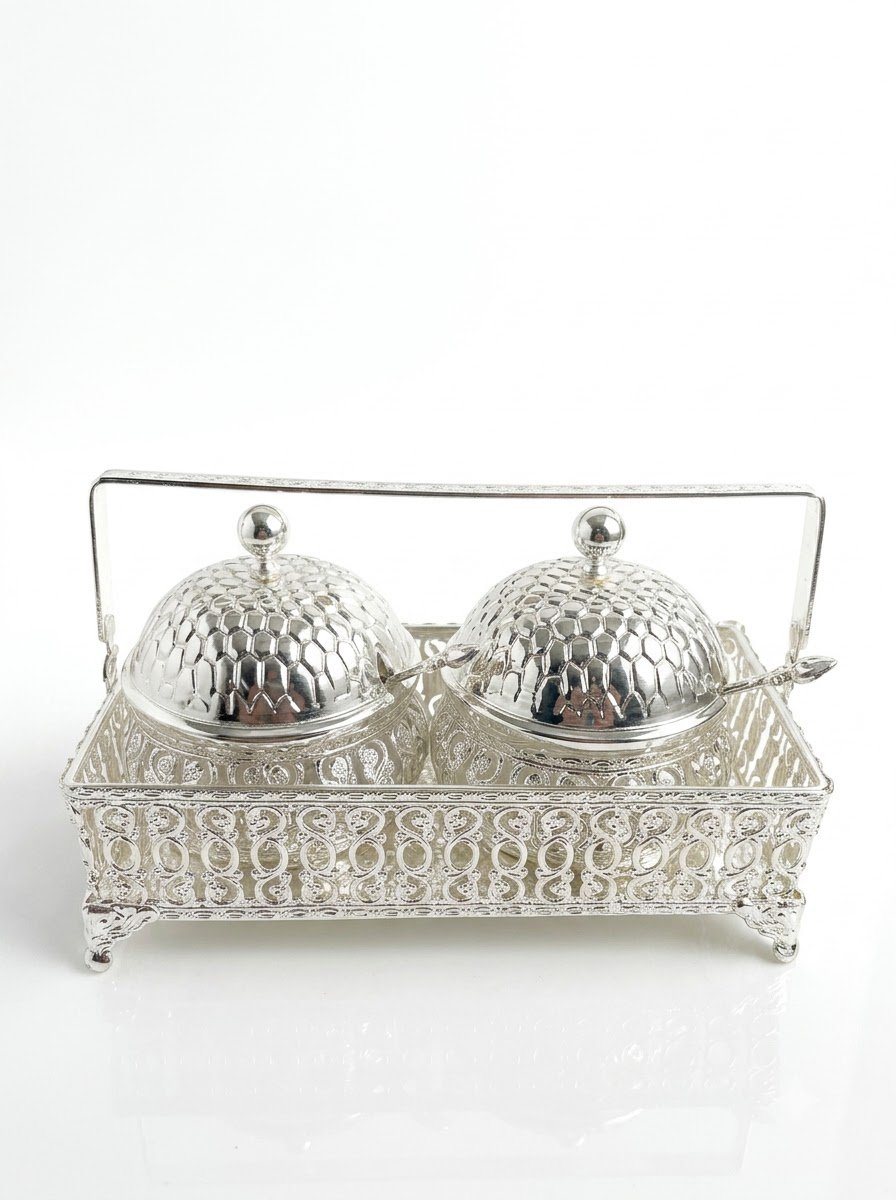 Basket with 2 Sugar Pot