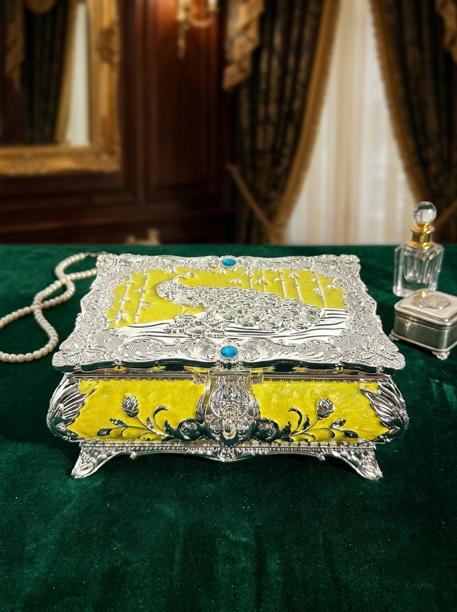 Peacock Jewellery Box Small