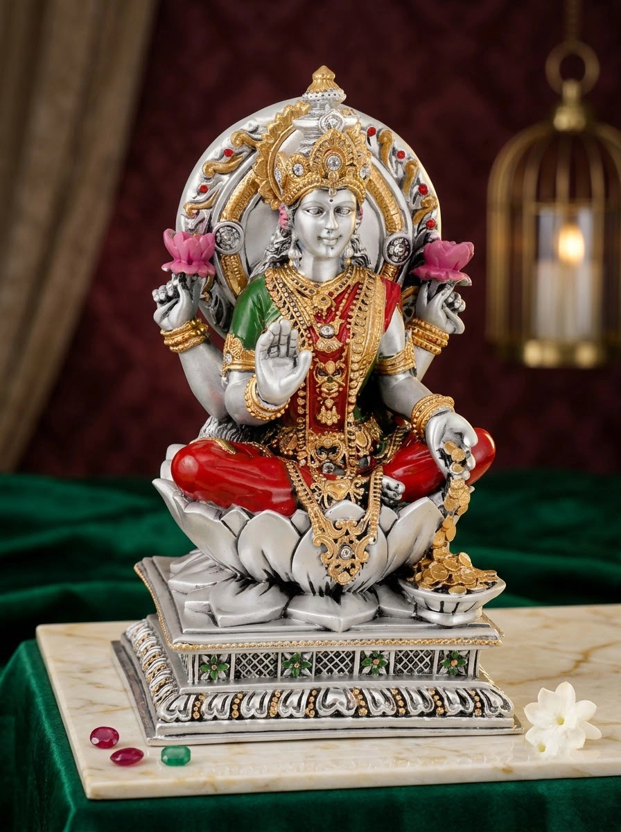 Laxmi Ji with Rectangle Base