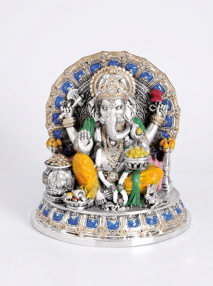 Ganesha Ji with Singhasan Medium