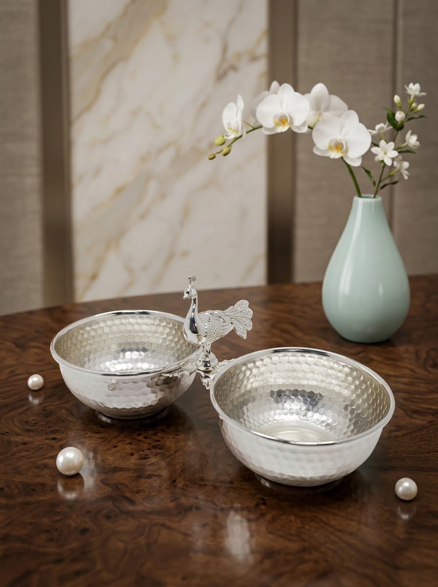 Peacock Motif Bowl Set of 2