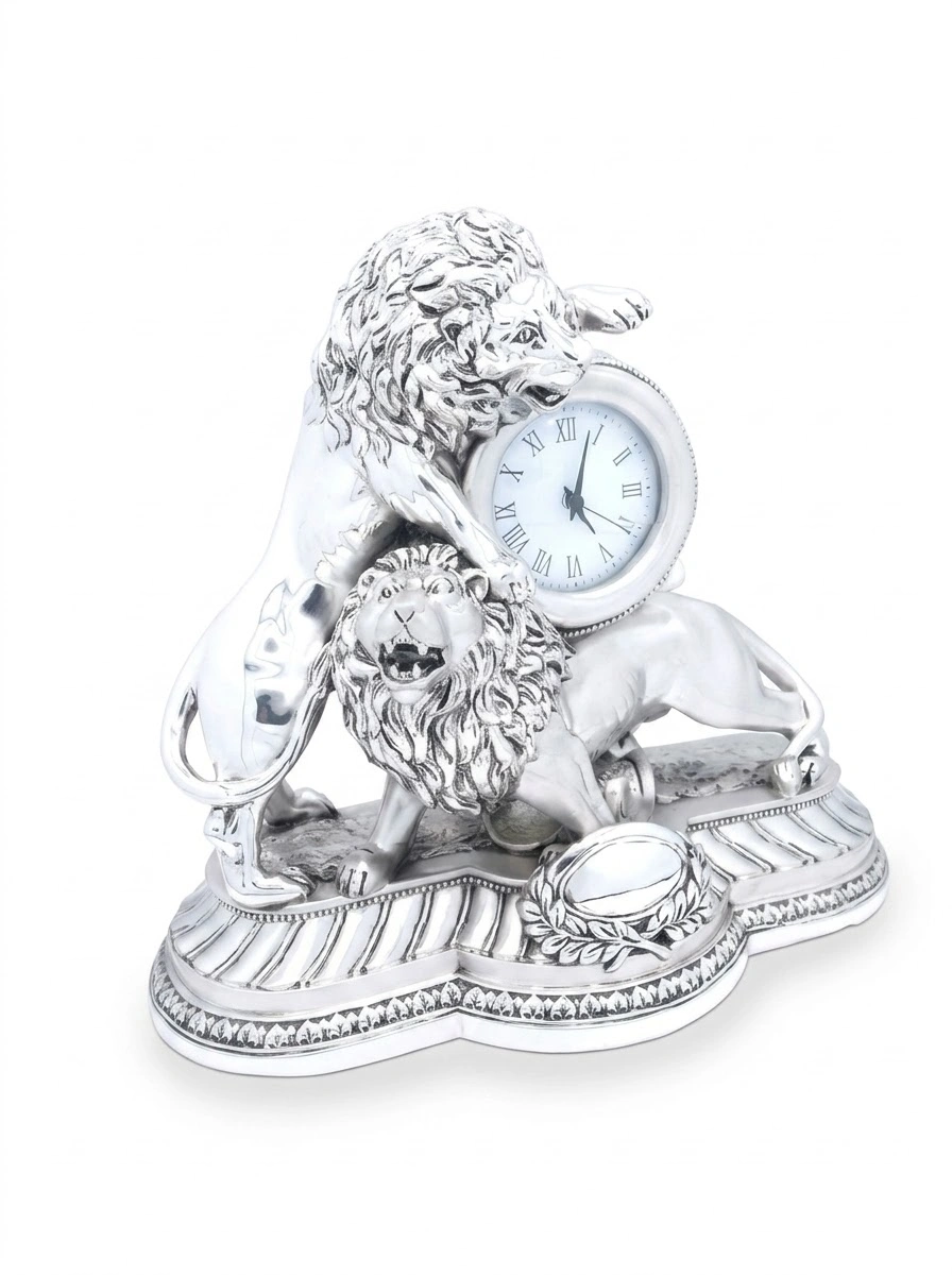 Clock with Two Lions