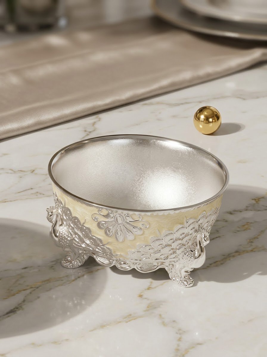 Small Bowl Cream Enamel