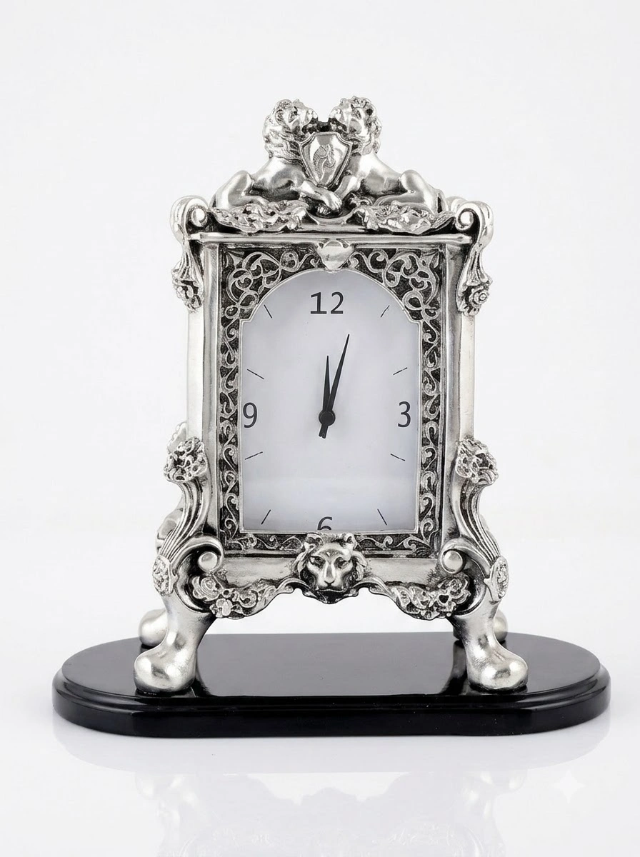 Clock Lions Couple with Base