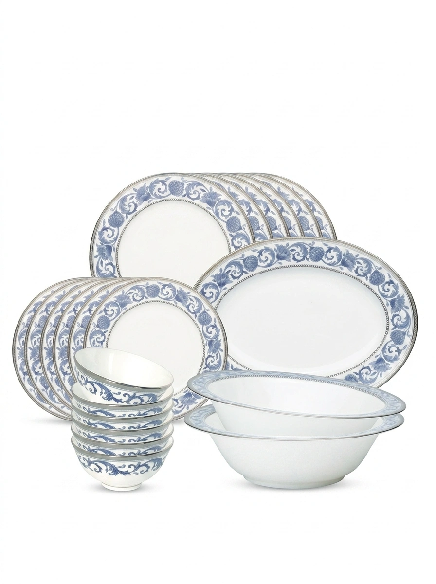 Sonnet In Blue Dinner Set 45 Pcs