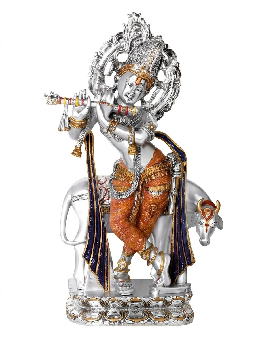 Krishna with Cow Yellow Dhoti