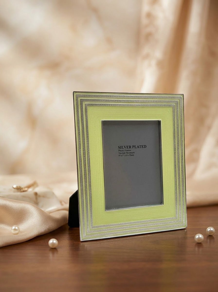 Enamel Photo Frame Green Enamel