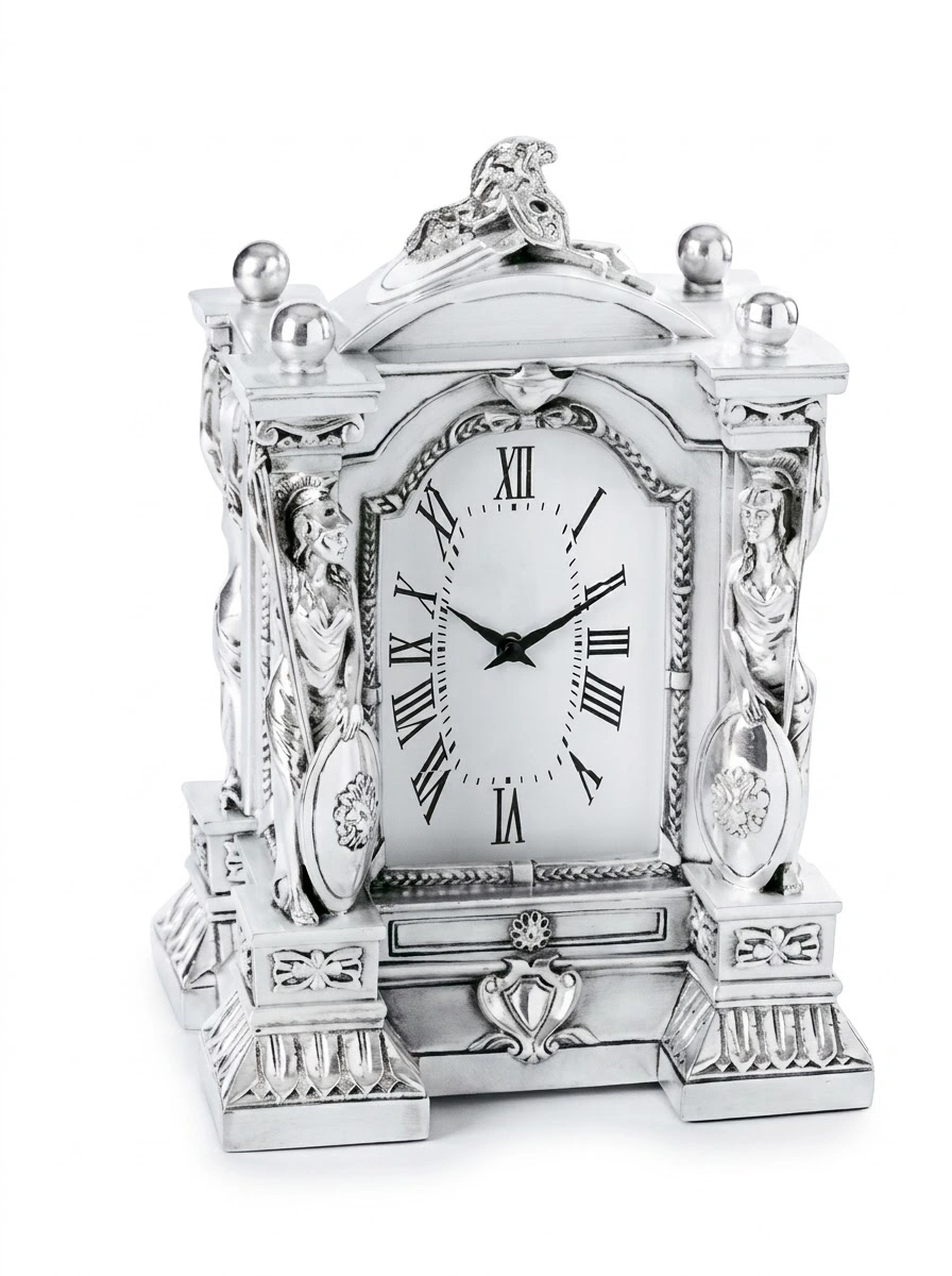 Table Clock "Woman with Shield" (Small)